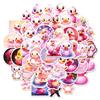 50 Pink Duck Cute Stickers Children's DIY Laptop Skateboard Guitar Laptop Waterproof Stickers