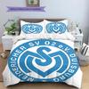 MSV Duisburg Pattern Bedding Home Decoration Birthday Gift (1 * Duvet Cover + 2 * Pillowcase, Without Core)