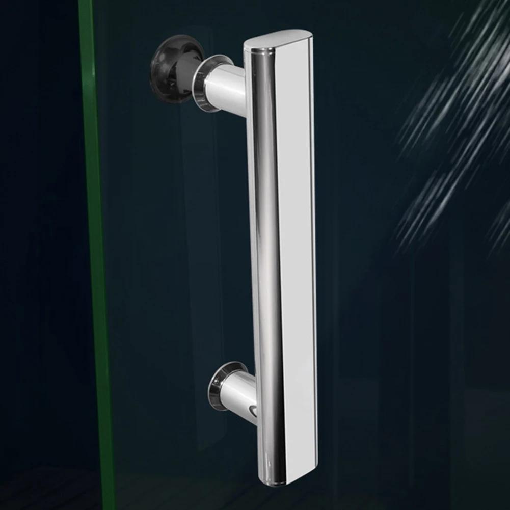 Glass Door Handles Sliding Door Handles Stainless Steel Chrome Shower Door Knobs Anti-slip Handrail Closet Cupboard Door Pulls