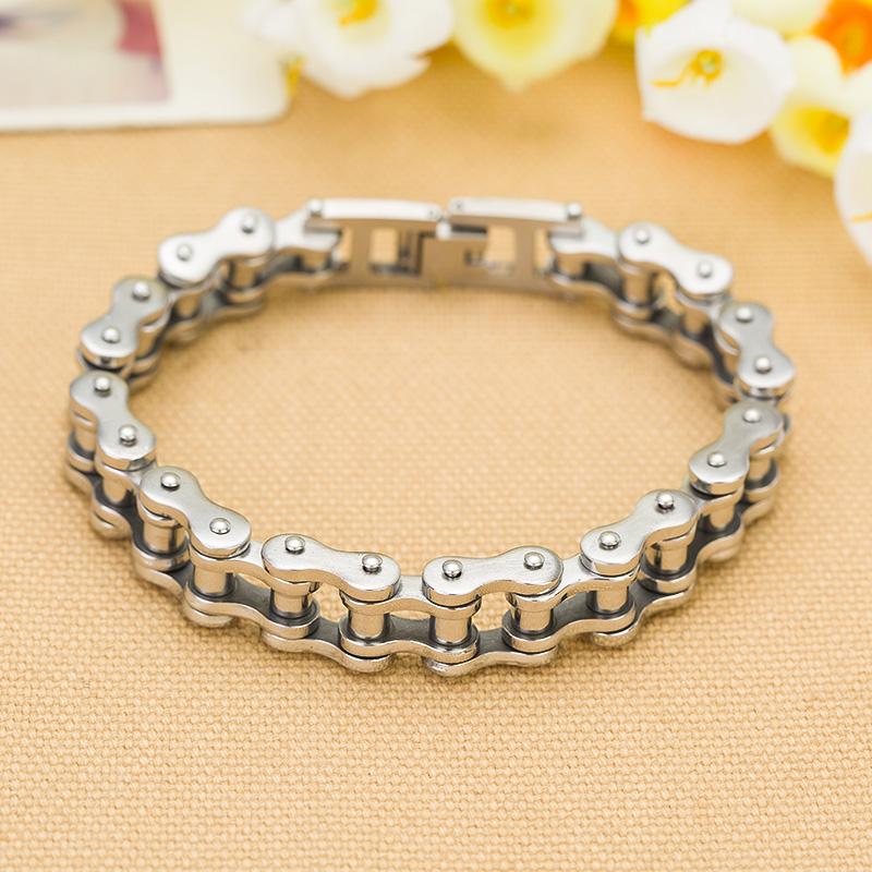 Biker 316L Stainless Steel Mens Bracelet Fashion Jewelry Bike Bicycle Chain Jewellery Pulsera Hombre Acero Inoxidable