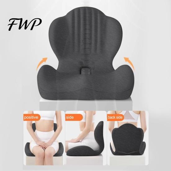 Poduszka na siedzisko z pianki memory Ergonomiczna poduszka z podparciem lędźwiowym, Oddychająca do krzesła biurowego, biurka i pośladków, Wysokiej gęstości Samochód Dom