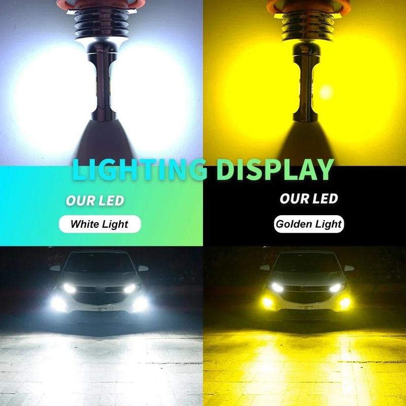 H11 LED Fog Light Bulbs High Power 3000K 6000K 12000K H8 H9 H16JP White Yellow Blue Fog Light Bulb DRL Kit