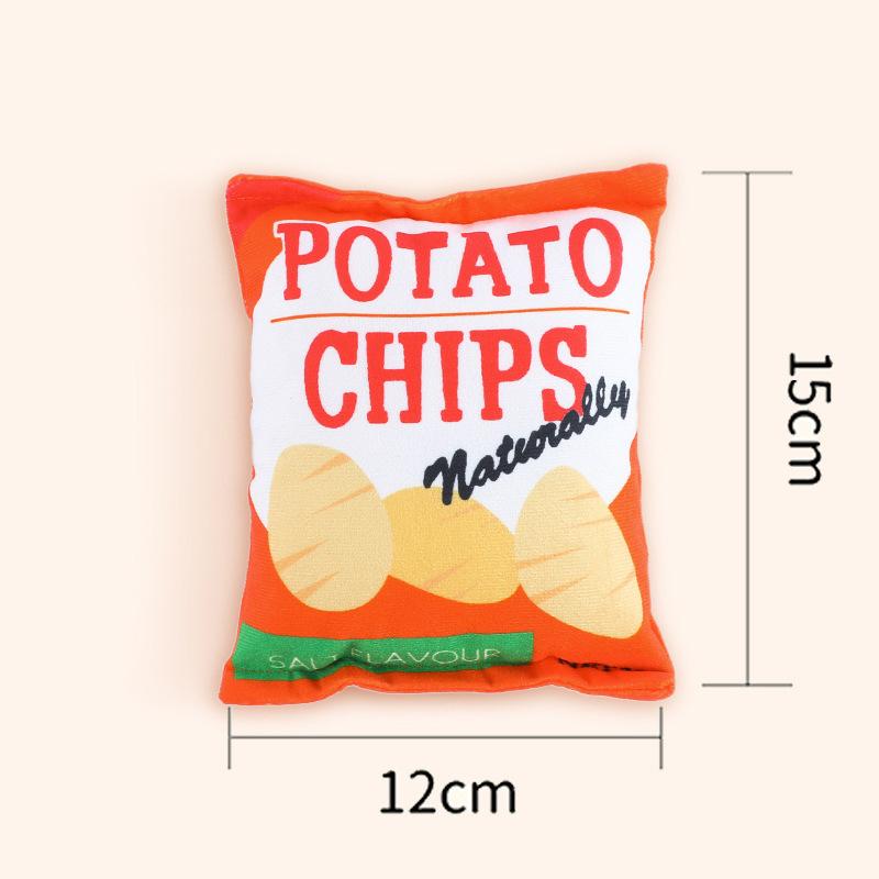 Plush Simulation Ringing Paper Sounding Potato Chips Pet Sounding Toy Dog Toy Small Dog Ringing Paper Potato Chips