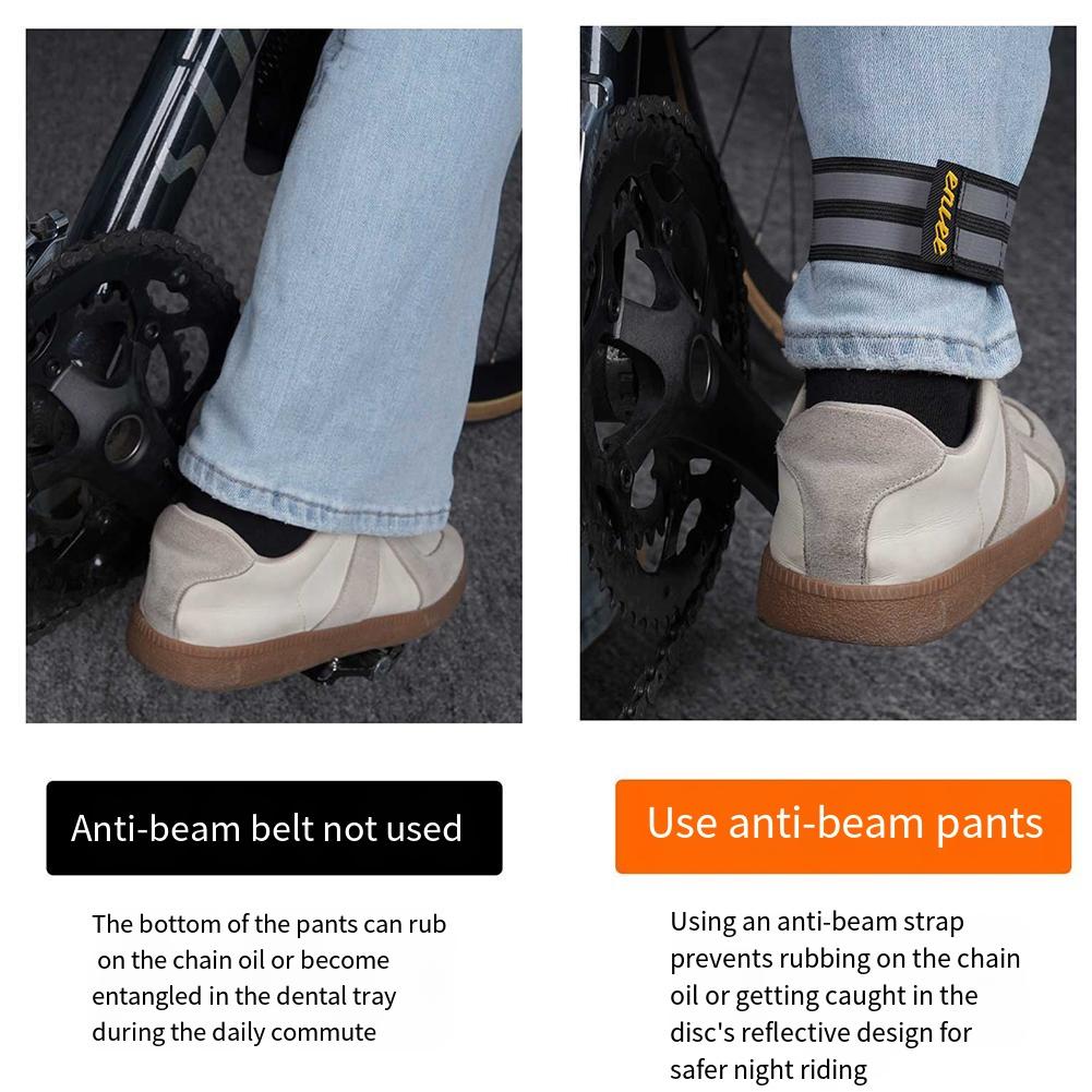 Anti-Roll Pants Band High Visibility Arms Band Cycling Trouser Strap Safety Cycling Trousers Strap for Outdoor Sports Jogging