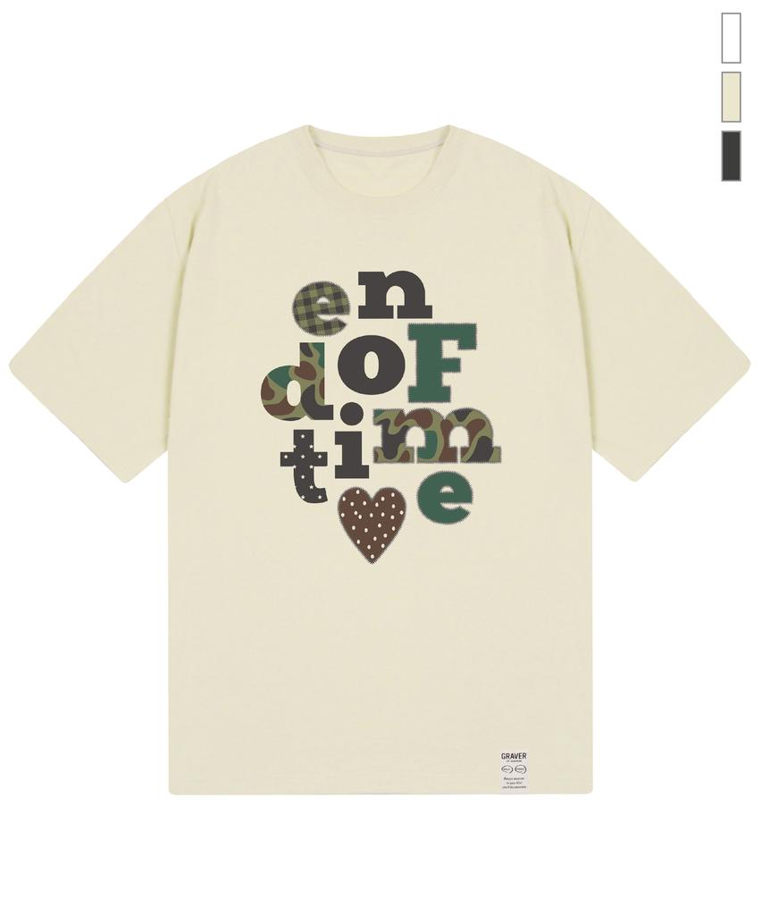 GRAVER [Unisex] Camo End Of Time Short Sleeve T-Shirt_4 Colors