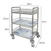 304 Stainless Steel Multi-Layer Cart with Silent Wheels - Anti-Collision, Multi-Functional Storage Trolley