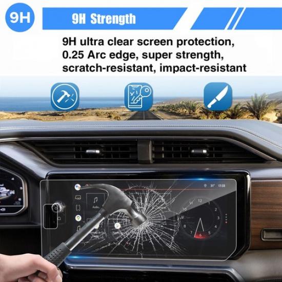 13.4'' Center Touch Screen Protector Tempered Glass For GMC Sierra 2022-2024