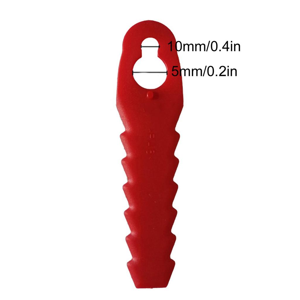 100pcs Courtyard Lawn Garden Mower Trimmer Head Blades Replacement Cut Blade 10x5mm