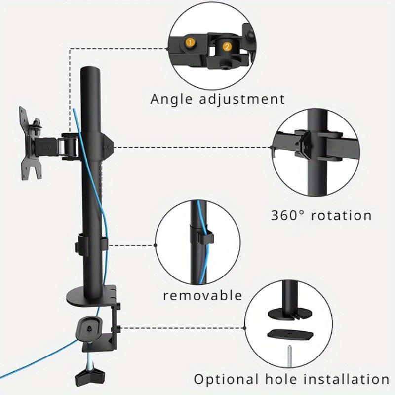 BEISHI Single LED LCD Monitor Arm Desk Mount Stand Heavy Duty Fully Adjustable Computer Mount for Screen Up To 27 Inch