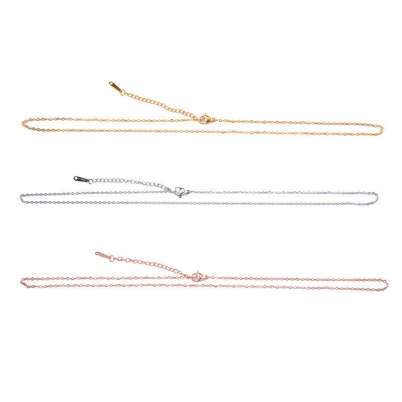 Silver Cross Pendant Necklace Delicate Clavicle Chain DIY Universal Fine Link Extension Jewelry For Women
