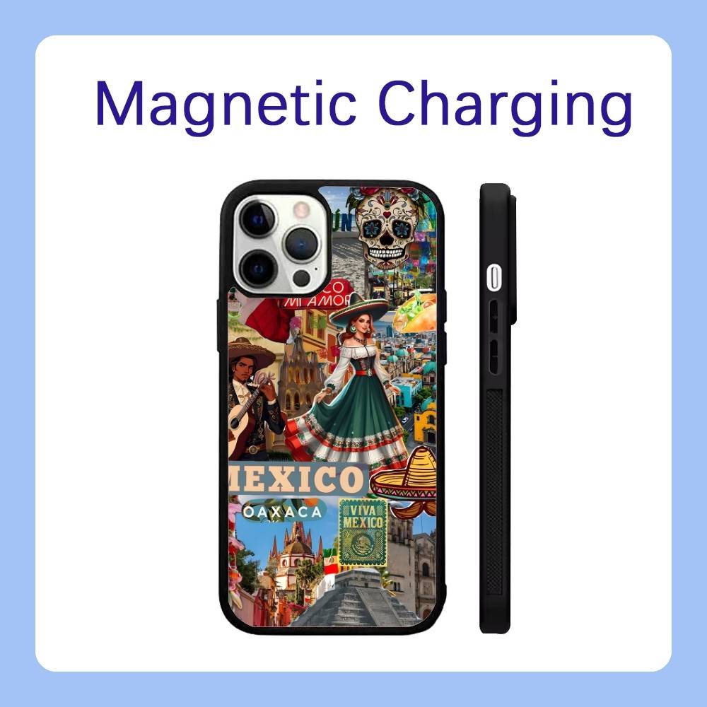 Viva Mexico Phone Case For iPhone 16,15,14,13,12,11,Pro,Max,Plus,Mini,SE Magsafe Magnetic Wireless Charging