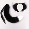 Sexy Fox Mask Tail Set Holiday Party Role Play Furry Animal Mask Tail Halloween Masquerade Party Props Stage Performance Set