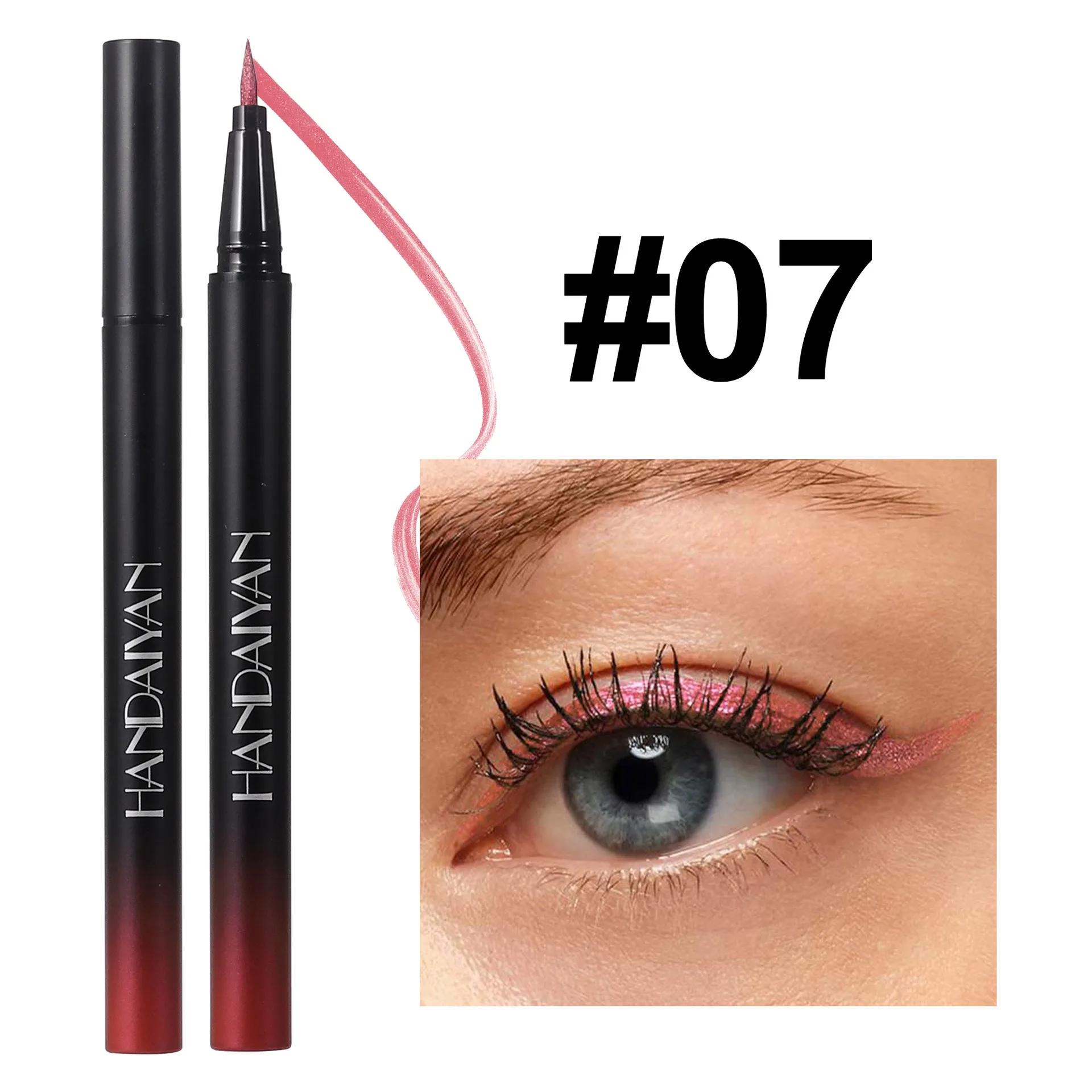 

Блискуча підводка для очей Водостійкі швидковисихаючі сріблясто-золотисті перламутрові рідкі підводки для очей Освітлюючий макіяж очей