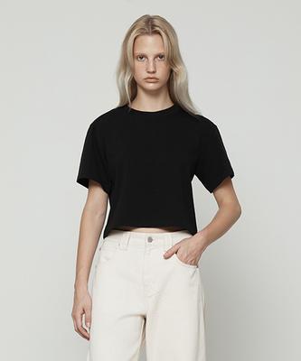 CURRENT Logo Embossed T-Shirt [Black]