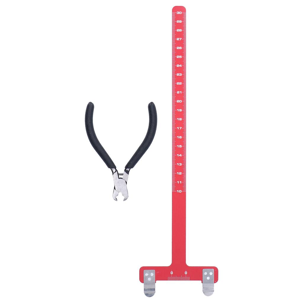 Bogenschießen Bogensehne Nockpunkte Messing Schnalle Clip Zange T-Form Messlineal Set