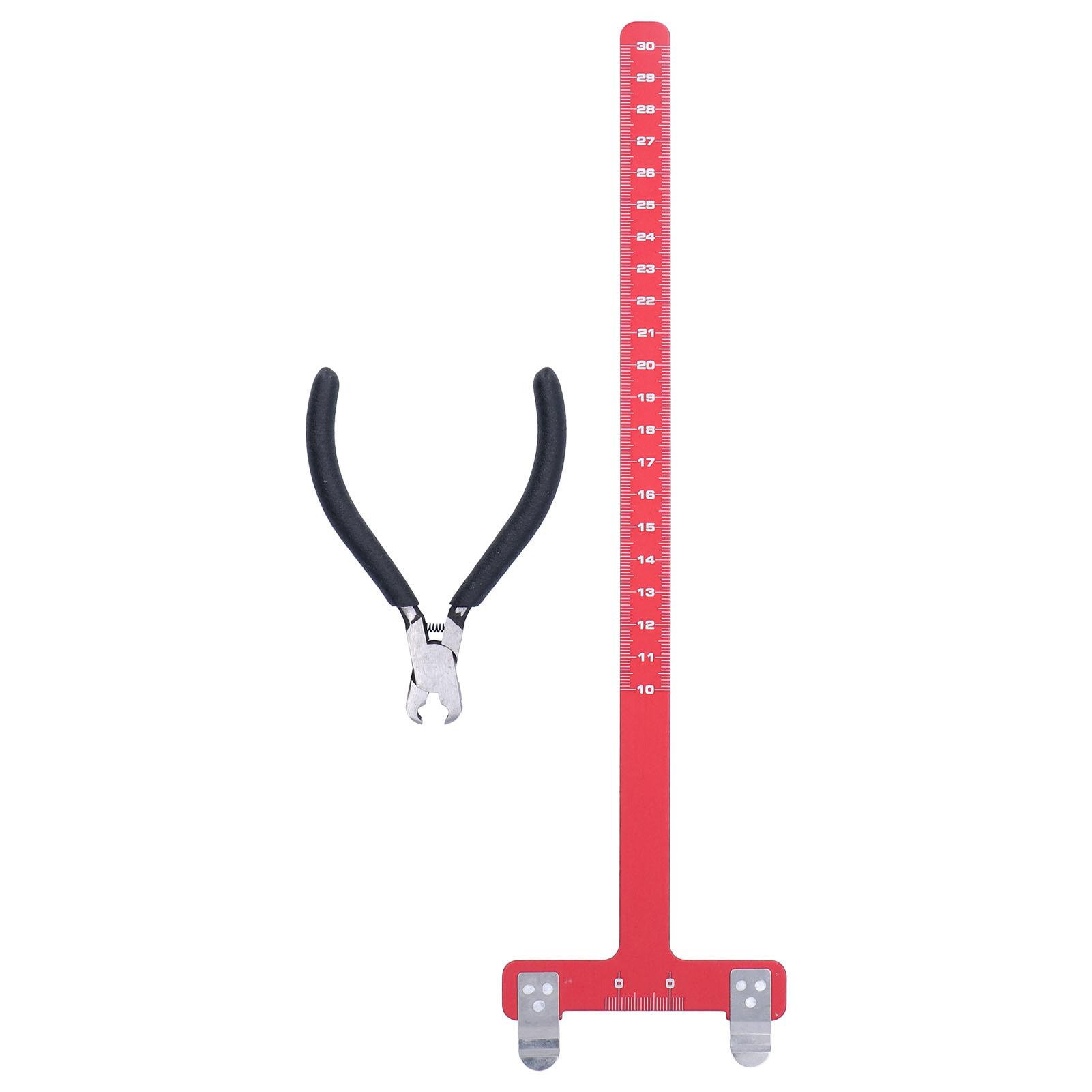 

Archery Bow String Nocking Points Brass Buckle Clip Pliers T Shape Measurement Ruler Set