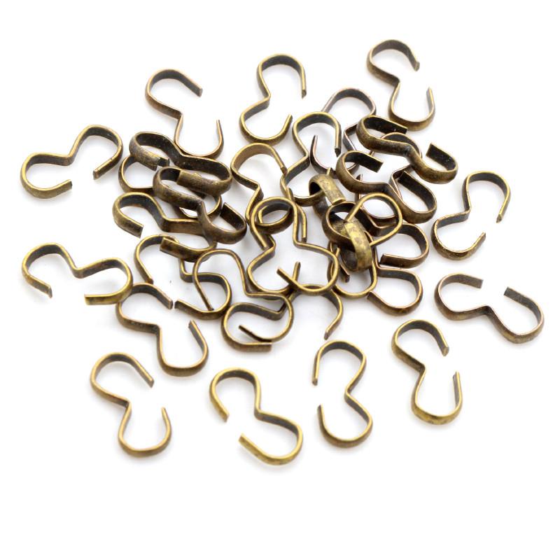 8*4 13*6.5mm 100pcs/lot 6 Colors Pendant Necklace Buckle Clasp Connectors Bangle Bracelet For Cameo Jewelry Accessories for DIY