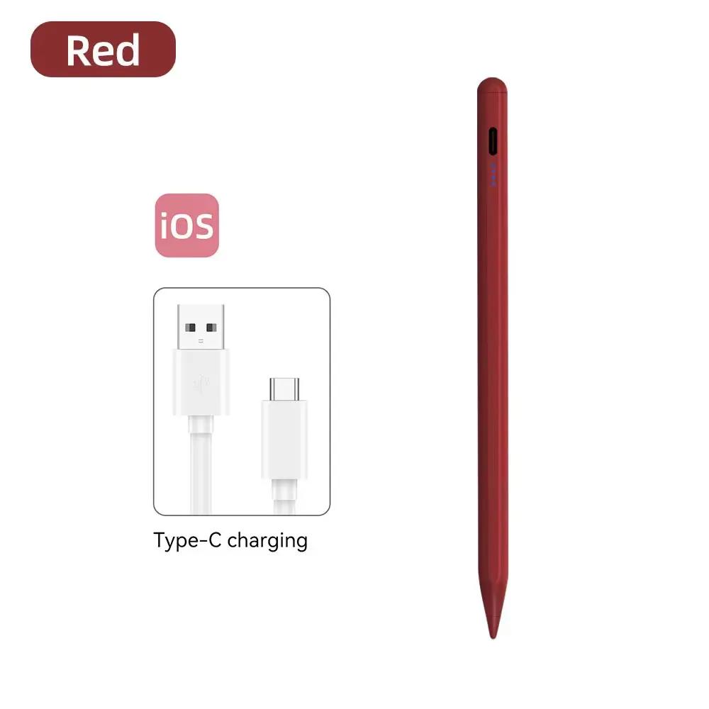 

Стилус для Apple Pencil iPad Air 6 11 13 M2 M3 Pro 13 11 M4 5/6/7/8/9/10-го покоління Air 3/4/5/6 Mini 5 6 7 з відхиленням долоні червоний