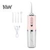 Irrigateur buccal rechargeable, jet dentaire électrique sans fil, 3 niveaux pour le nettoyage des dents avec 4 embouts de jet, Flosser