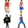 Splendido Costume di Halloween per Bambini Super Eroe Batman Superman Tuta Cosplay per Ragazzi e Ragazze