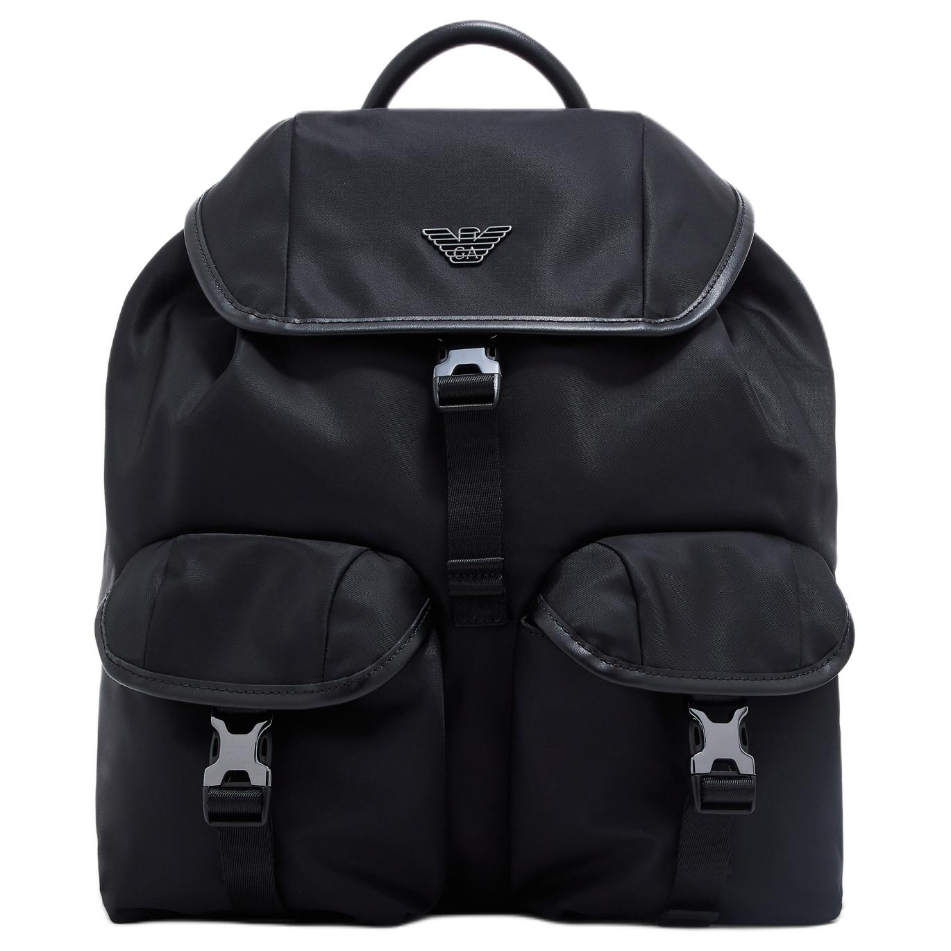 

Emporio Armani Casual Minimalist Nylon Backpack Unisex Backpack Black EM004503AF13-454 Basic Set (Bag+Dust Bag)