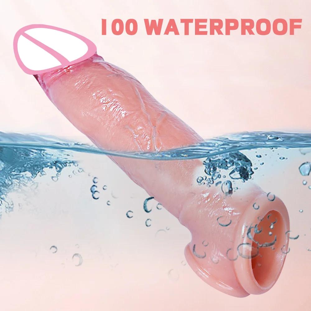 Sexual Tools Reusable Condom Cock Sleeve Soft Silicone Condom Enlargement Penis Sleeve Realistic Penis Extender Sex Toy for Men