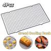 4Pcs Non-stick BBQ Grill Net Black Cake Cooler Drying Stand Bread Cooling Rack  Kitchen Utensils