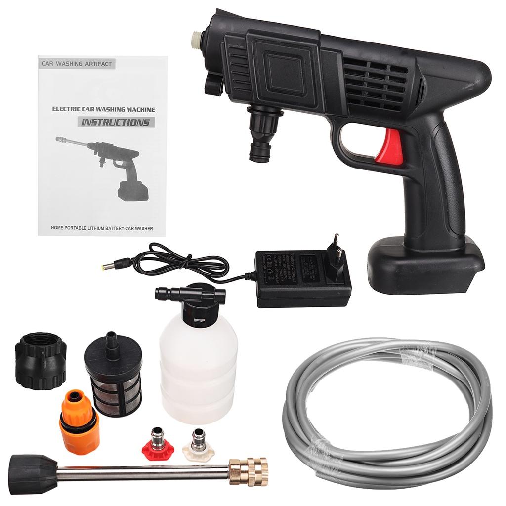 1500W 88VF Water Gun Spray Cleaner for 18V Battery Car Wash Washer Guns Wireless High Pressure 15000mAh Foam Generator