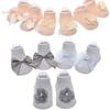 3 Pairs Baby Girl Socks Slipper Newborn Accessories Anti Slip Toddlers Gift Clothes Infant Bow Lace For Kids from 0 To 1 Year