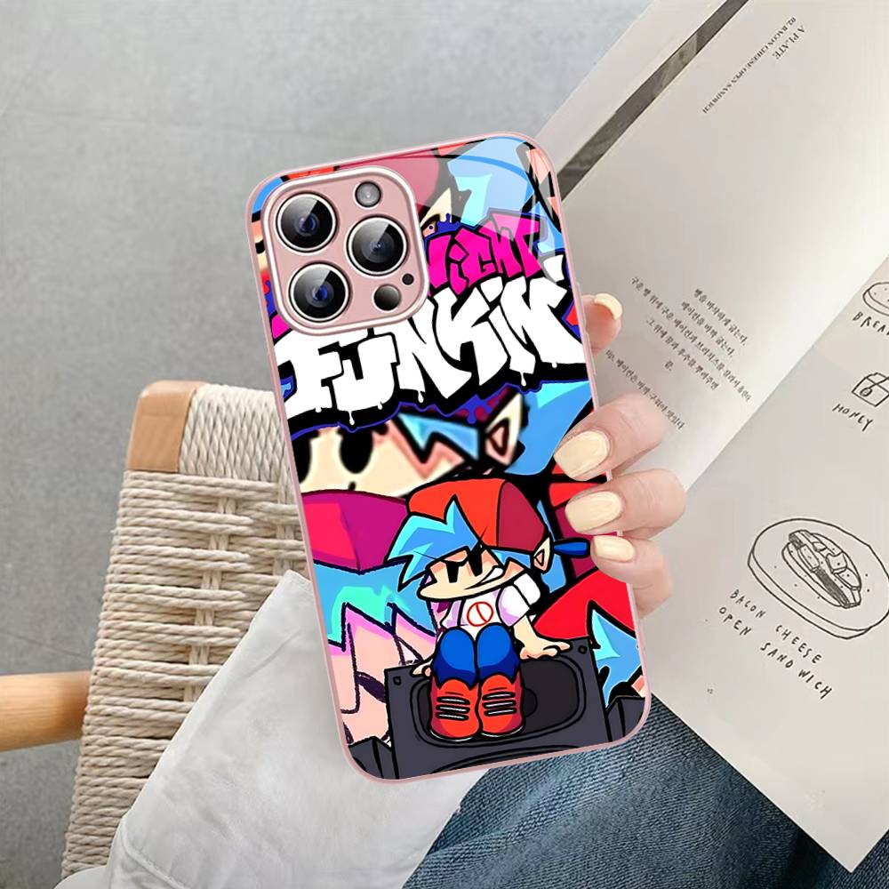 Game F-Friday Night Funkin Tempered Glass For Iphone 14 13 12 11 Pro Mini XS MAX 14Plus X XS XR Fundas