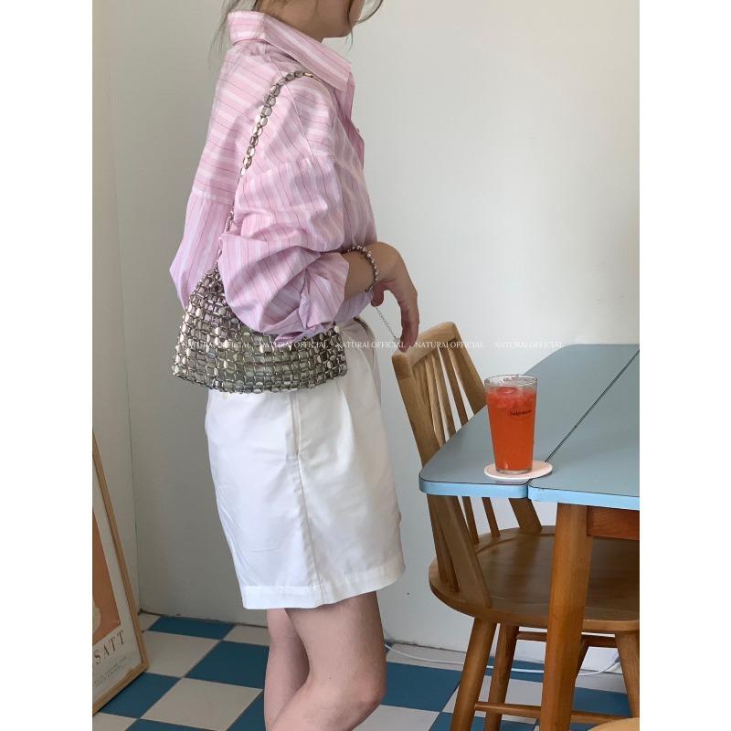 Design Sense Hand-beaded Braided Handbag Summer Underarm Shoulder Bag