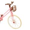 Păpușă cu bicicletă Roz Jucărie artificială pentru bicicletă Coș pentru biciclete detașabil Cască maro pentru fetițe