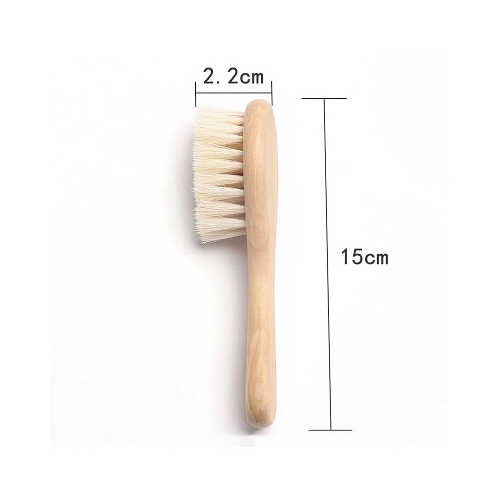 Factory Price Free Sample Goat Brush Baby Hair Brush Kids Massage Hair Brushes Newborn Wooden Mini Hairbrush Comb