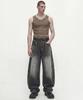 Dideobeulyueseui Structure Balloon Denim Pants (Black)