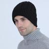 New Autumn and Winter Knitted Warm Pullover Cap Men's Fleece Ear Protection Cap