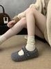 Mao Mao shoes women wear new Korean version fairy wind velvet warm cotton shoes flat Mary Jane foreign style Doudou shoes in winter