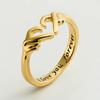 Double Hand Heart Couple Rings Love Heart Adjustable Friendship Promise Jewelry Valentine Gifts For Women Friends Girl Adjustable Jewelry