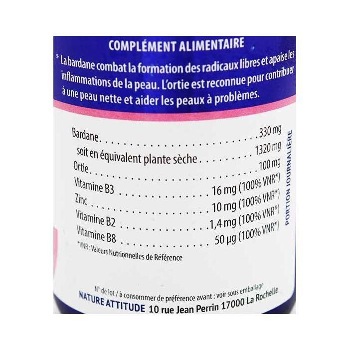 Nature Attitude Peau Saine 60 gélules