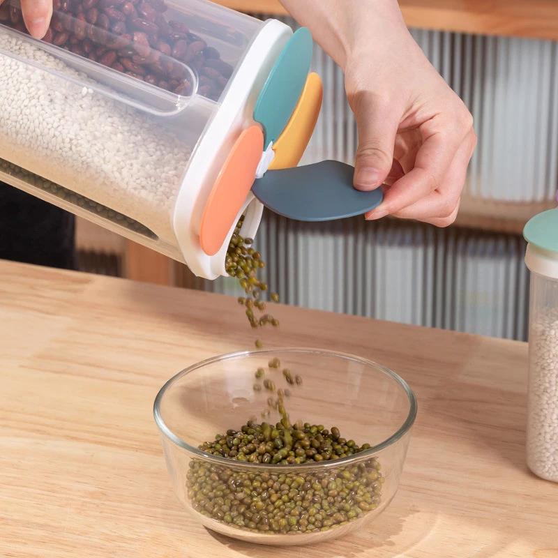 Cereals Storage Box Sealed Jar with Lid Grain Noodle Tea Food Keep Fresh Container Kitchen Storage Supplies