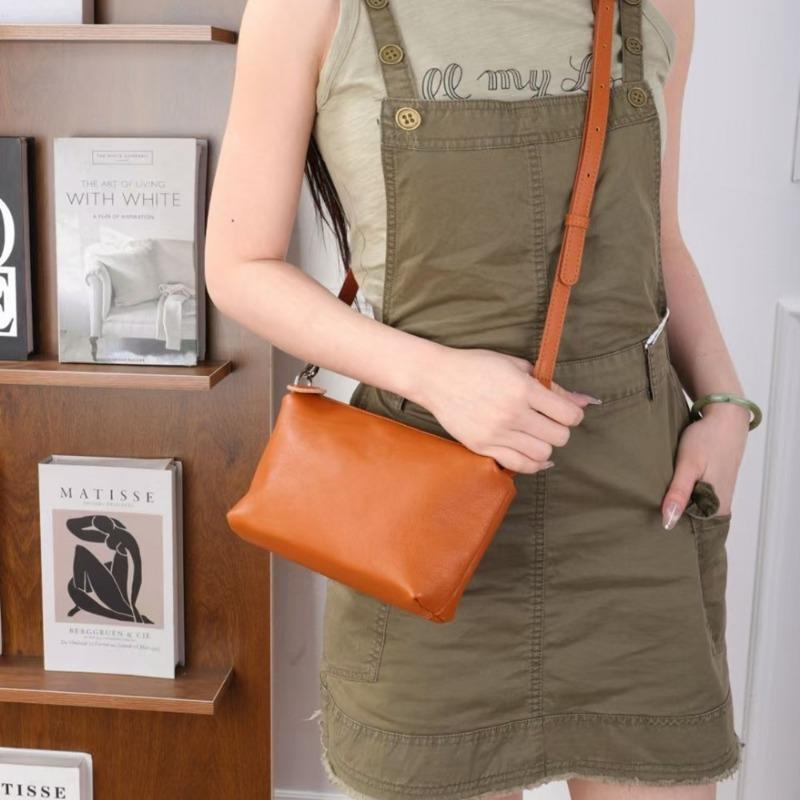 Echtes Leder Kleine Tasche Modische Umhängetasche Vielseitige Kleine Quadratische Tasche Achseltasche