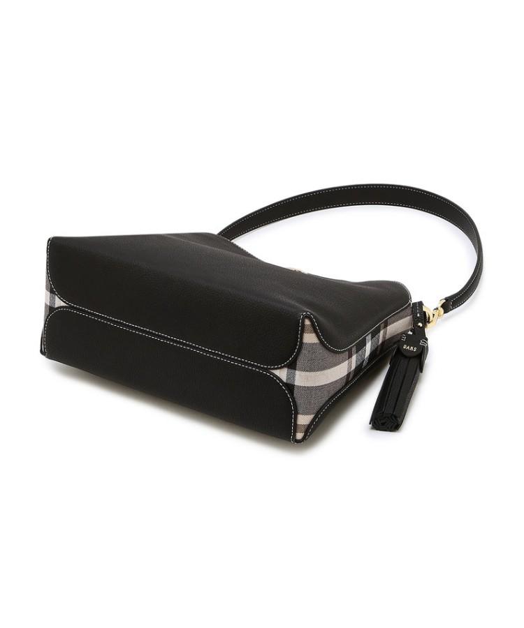 Daks Womens Accessories Black Dd Logo Cowhide Shoulder Bag_Dcba6E751Bk