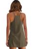 2023 Summer Solid Color Sleeveless Tank Dress with Thin Straps and Pocket