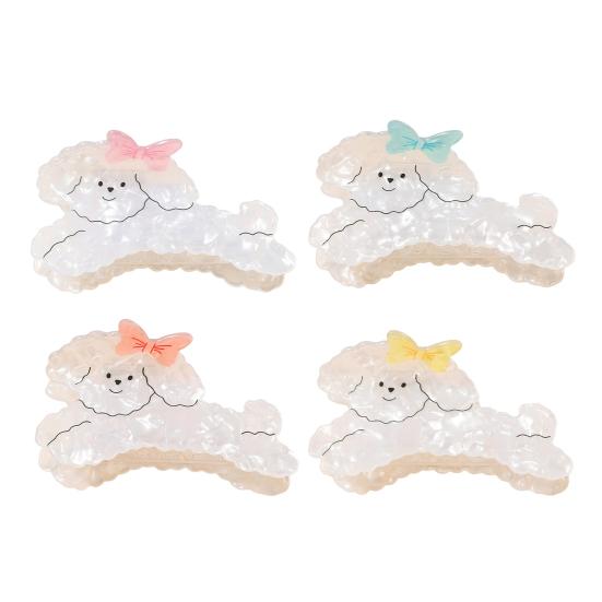 Hair Claw Cartoon Dog Shape Anti-slip Teeth Back Head Hair Clip Multiple Colors Available Versatile Hair Accessory