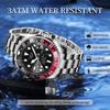 LIGE Men's Green Waterproof Quartz Calendar Sports Wristwatch