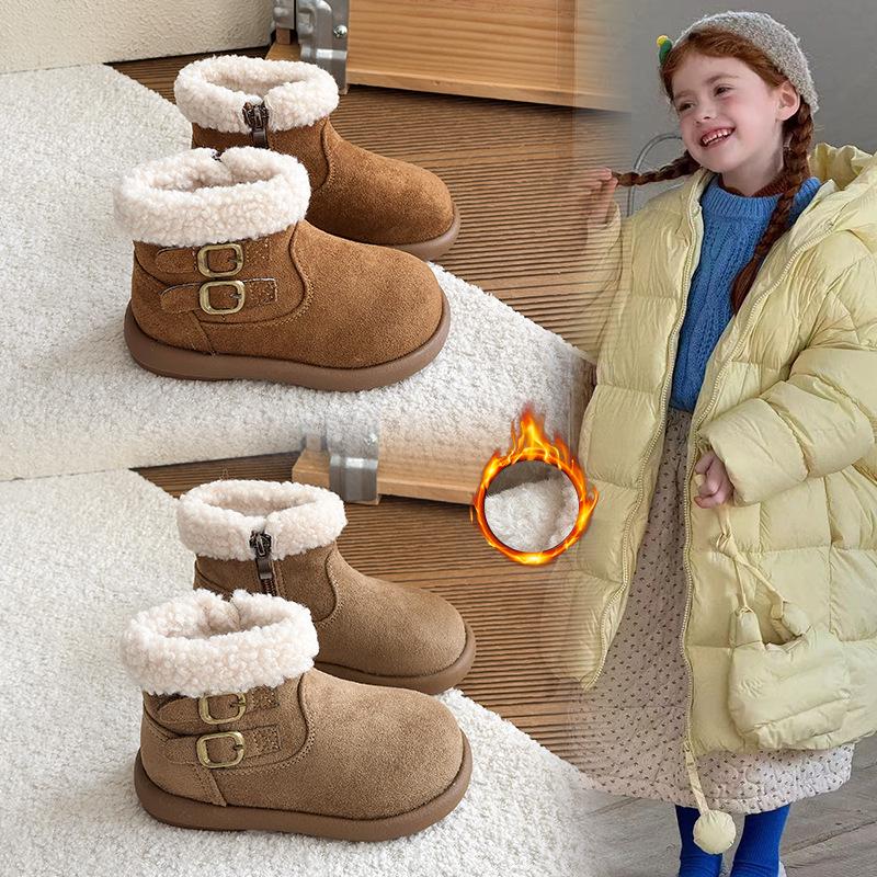 Girls' Plus Velvet Winter Snow Boots