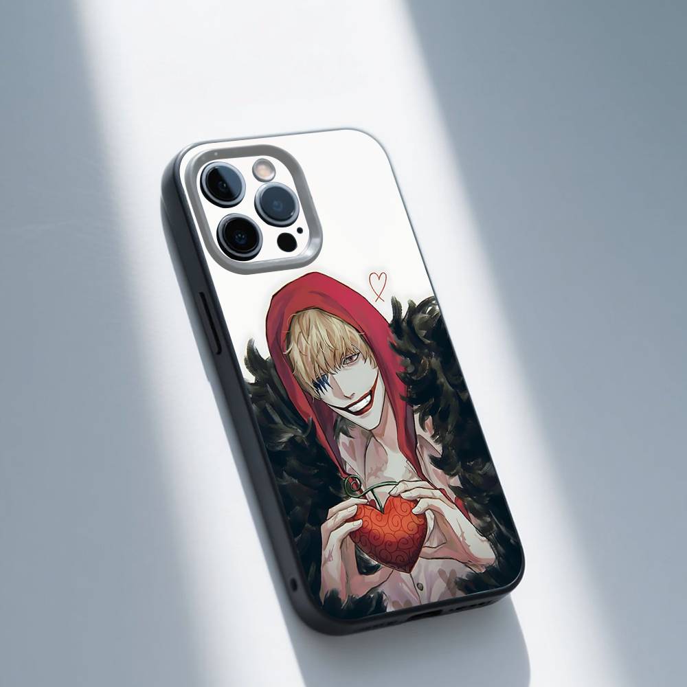 D-Donquixote Law R-Rosinante Phone Case For iPhone 16,15,14,13,12,11,Pro,Max,Plus,X,XS,SE,E,Mini,Soft Silicone Black Case iPhoneXSMAX
