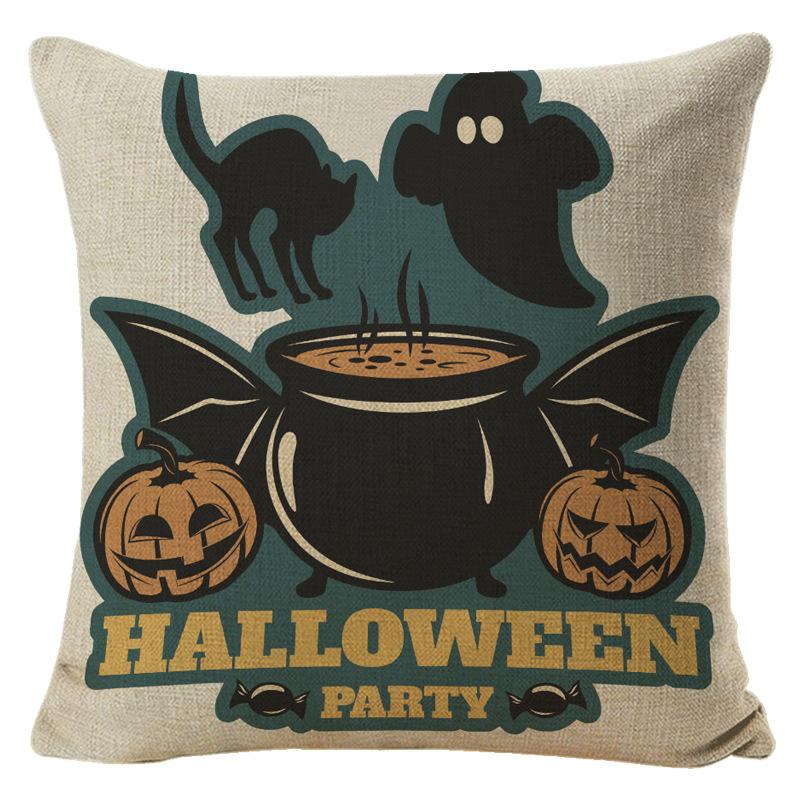 Halloween Pillowcase Set Cushion Office Lumbar Backrest Home Office Sofa Cushion Cover