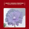Hollow Design Gauze Poppy Flower 3D Large Simulation Flower Giant Silk Flower  Wedding Decoration