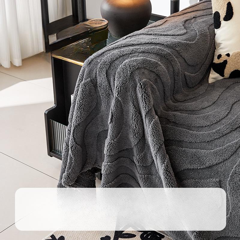 Modern Simple Plush Sofa Towel Full Cover Cloth Dust-Proof and Warm Sofa Cover All-Inclusive Universal Cover Nap Wool Blanket