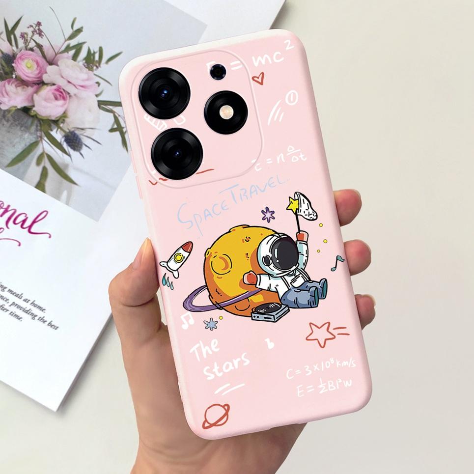 For Tecno Spark 10 Pro 10C Spark 9 Pro 9T Spark 8C Spark 7 Phone Case Black Sky Moon Night Stylish Bumper Shell Liquid Silicone
